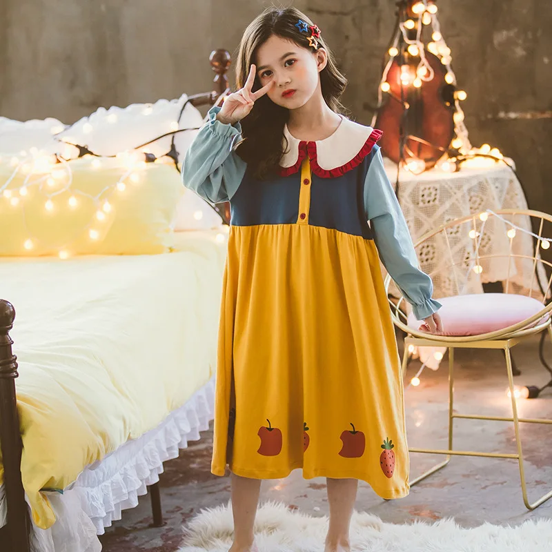 Herocross Disney Home Clothing Girls' Cotton Sleeping Skirt Loose Long Sleeve Pajamas Children'S Princess Sleeping Skirt Gift
Herocross Disney Home Clothing Girls' Cotton Sleeping Skirt Loose Long Sleeve Pajamas Children'S Princess Sleeping Skirt Gift