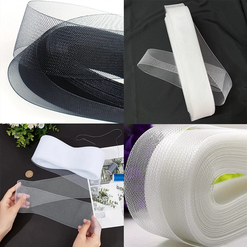 Stiff Horsehair Braid for Polyester Boning Sewing Wedding Dress Dance Gown Dress Accessories, DIY Sewing White/black/Transparent
Stiff Horsehair Braid for Polyester Boning Sewing Wedding Dress Dance Gown Dress Accessories, DIY Sewing White/black/Transparent