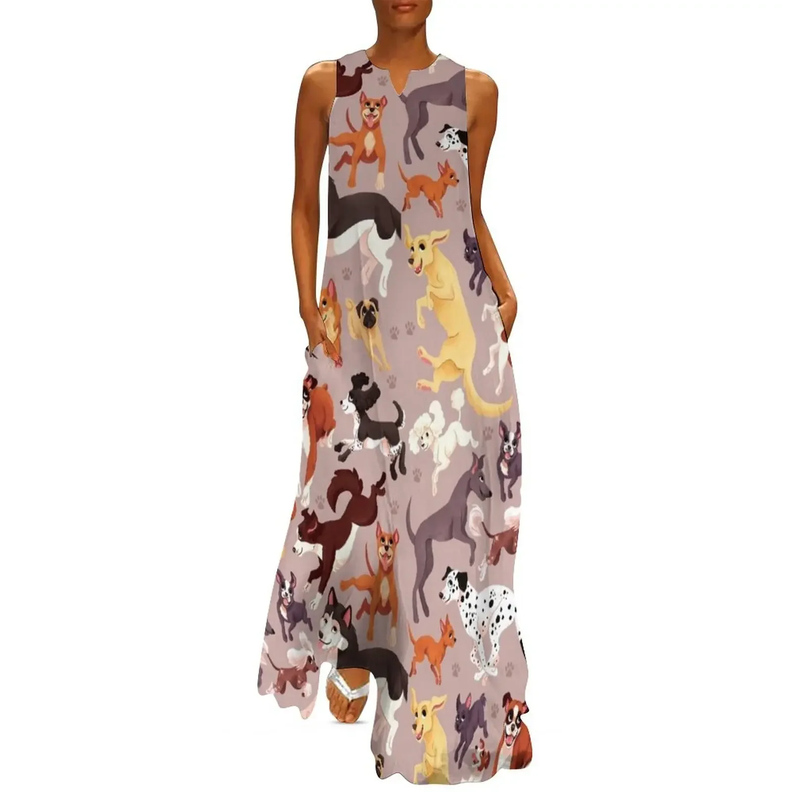 Dog Breed Pattern Illustration Long Dress Beachwear luxury evening dresses for women 2025 african dresses for woman Dress
Dog Breed Pattern Illustration Long Dress Beachwear luxury evening dresses for women 2025 african dresses for woman Dress
