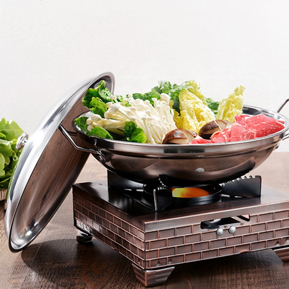 1 Set Stainless Steel Anti-Spillover Hot Pot Household Kitchen Utensil Double Handle With Lid For Seafood Dry Pot Cooking Stove
1 Set Stainless Steel Anti-Spillover Hot Pot Household Kitchen Utensil Double Handle With Lid For Seafood Dry Pot Cooking Stove