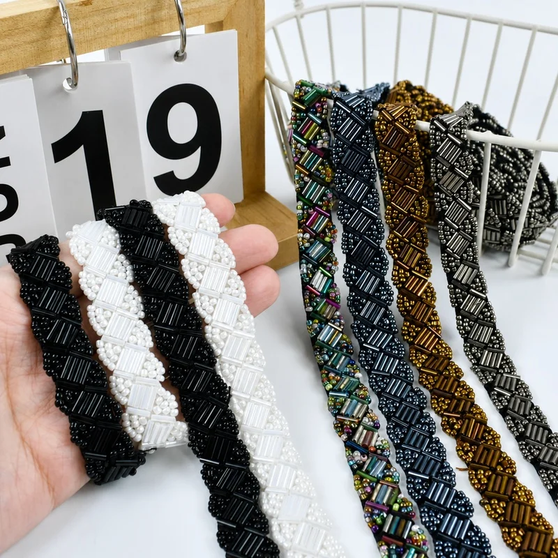 2/5Yards 15mm Pearl Beaded Lace Trim Ribbon Tape for Dress Clothes Headwear Garment Fringe DIY Sewing Craft Accessories Roll
2/5Yards 15mm Pearl Beaded Lace Trim Ribbon Tape for Dress Clothes Headwear Garment Fringe DIY Sewing Craft Accessories Roll