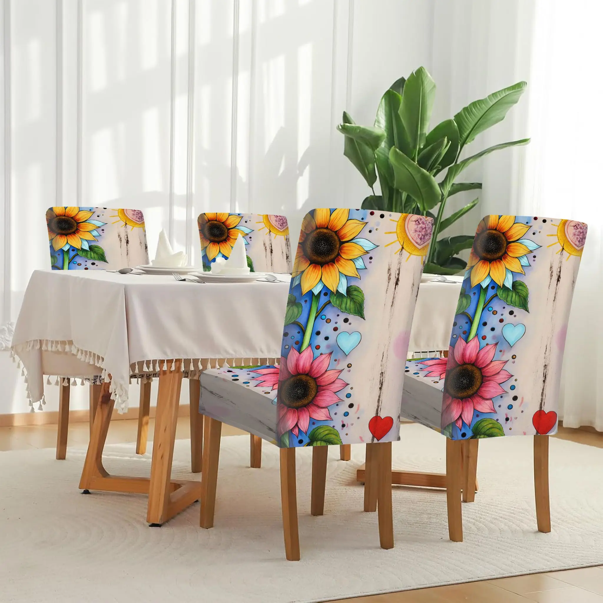 Stretch Dining Chair Cover Vibrant Floral Illustration Removable, Washable, Home Dining Chair Cover
Stretch Dining Chair Cover Vibrant Floral Illustration Removable, Washable, Home Dining Chair Cover