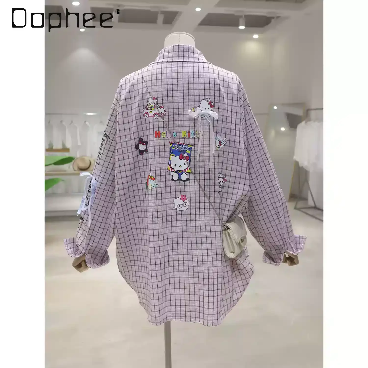 Lace Splicing Cartoon Printed Shirt Top 2025 Spring Loose Medium Length Cotton Sweet Pink Striped Long-sleeved Shirt Women
Lace Splicing Cartoon Printed Shirt Top 2025 Spring Loose Medium Length Cotton Sweet Pink Striped Long-sleeved Shirt Women