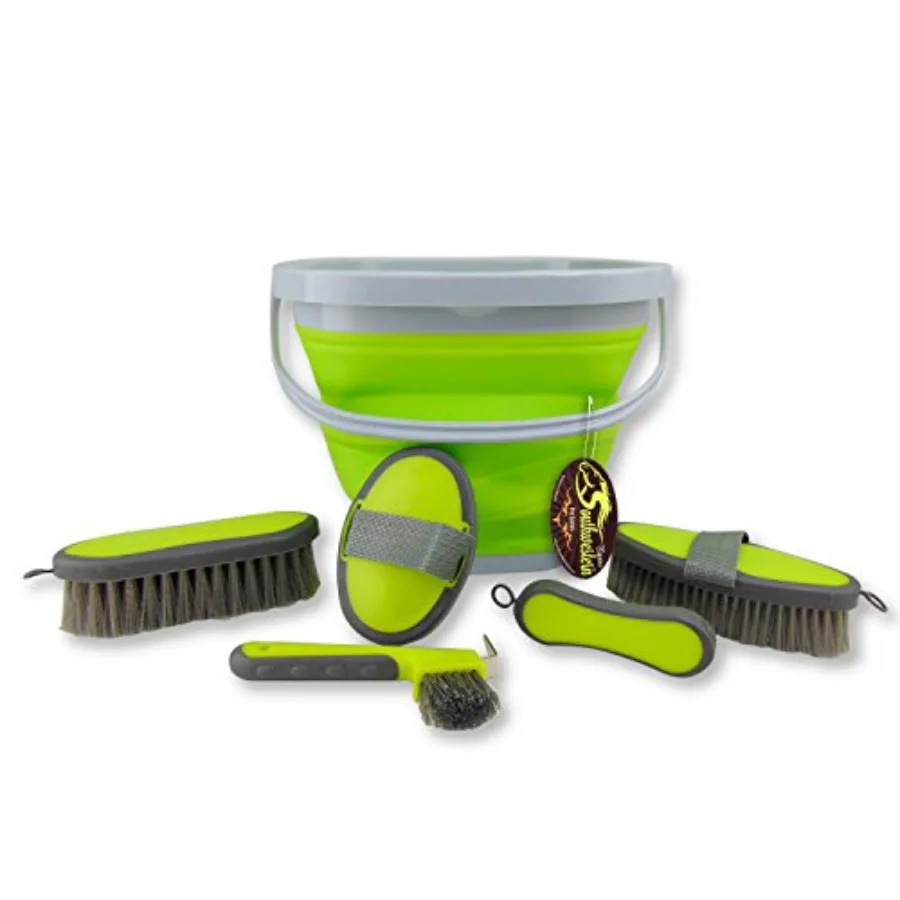 Collapsible Grooming Kit 10 L Bucket and 5 Grooming Tools - By
Collapsible Grooming Kit 10 L Bucket and 5 Grooming Tools - By