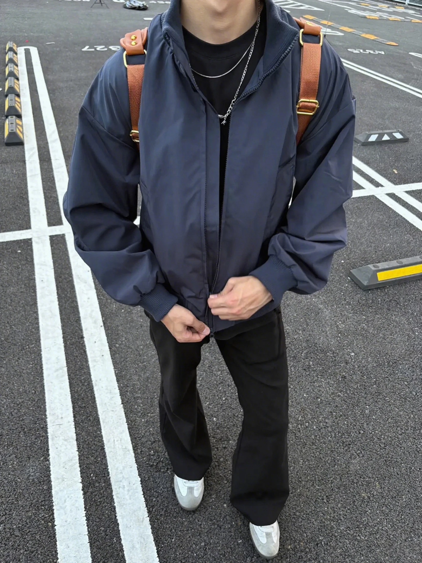 American Sle Bomber Flight Jaet Men's Cool ort Coat Qing Blue Baseball orm Loose Fit Stand Collar Autumn Wear
American Sle Bomber Flight Jaet Men's Cool ort Coat Qing Blue Baseball orm Loose Fit Stand Collar Autumn Wear