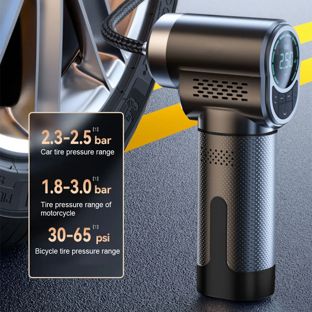 Car Air Compressor Electric Wireless 150PSI for Car Motorcycle Bike Tire Boat Ball Car Tire Air Pump Tire Accessories Smart 
Car Air Compressor Electric Wireless 150PSI for Car Motorcycle Bike Tire Boat Ball Car Tire Air Pump Tire Accessories Smart
