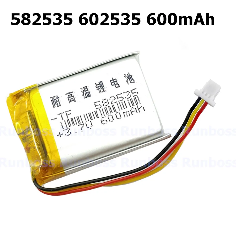 582535 602535 SP5 3.7V 600mAh Rechargeable Li-Polymer Battery For MP3 DVR Navigation Video Recorder Cubex V50 Hp F550g КАРКАМ М2
582535 602535 SP5 3.7V 600mAh Rechargeable Li-Polymer Battery For MP3 DVR Navigation Video Recorder Cubex V50 Hp F550g КАРКАМ М2