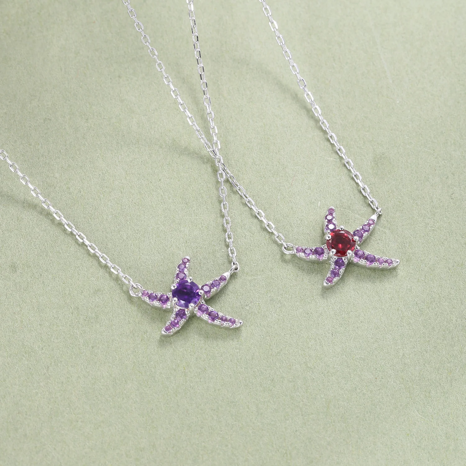 brand genuine Luxury real jewels New Personalized Fashion Starfish Natural Amethyst Garnet 925 Sterling Silver Necklace Female h
brand genuine Luxury real jewels New Personalized Fashion Starfish Natural Amethyst Garnet 925 Sterling Silver Necklace Female h