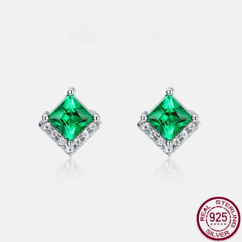 New S925 pure silver princess square emerald retro light luxury European and American style earrings wedding jewelry
New S925 pure silver princess square emerald retro light luxury European and American style earrings wedding jewelry