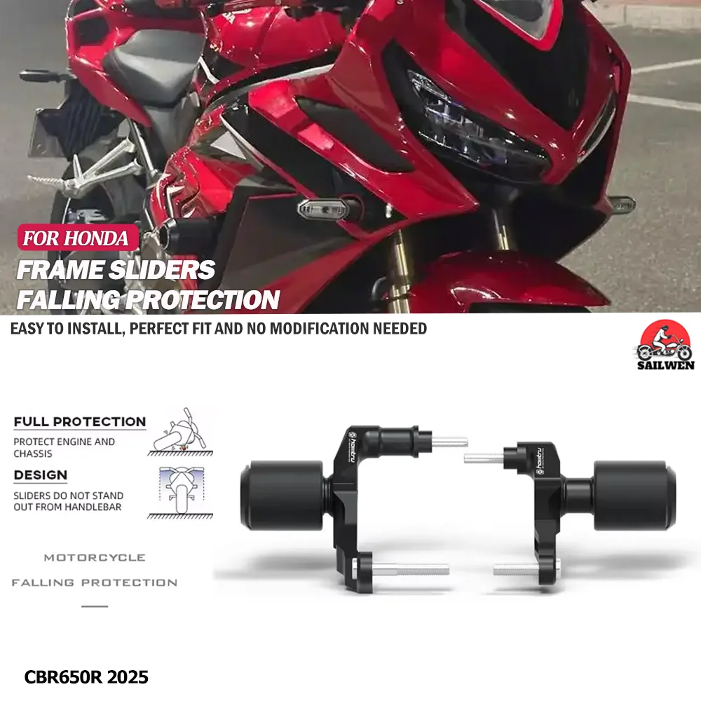 Motorcycle Falling Protection Engine Frame Slider Fairing Guard Crash Pad Side Protector Fit For Honda CBR650R 2025
Motorcycle Falling Protection Engine Frame Slider Fairing Guard Crash Pad Side Protector Fit For Honda CBR650R 2025