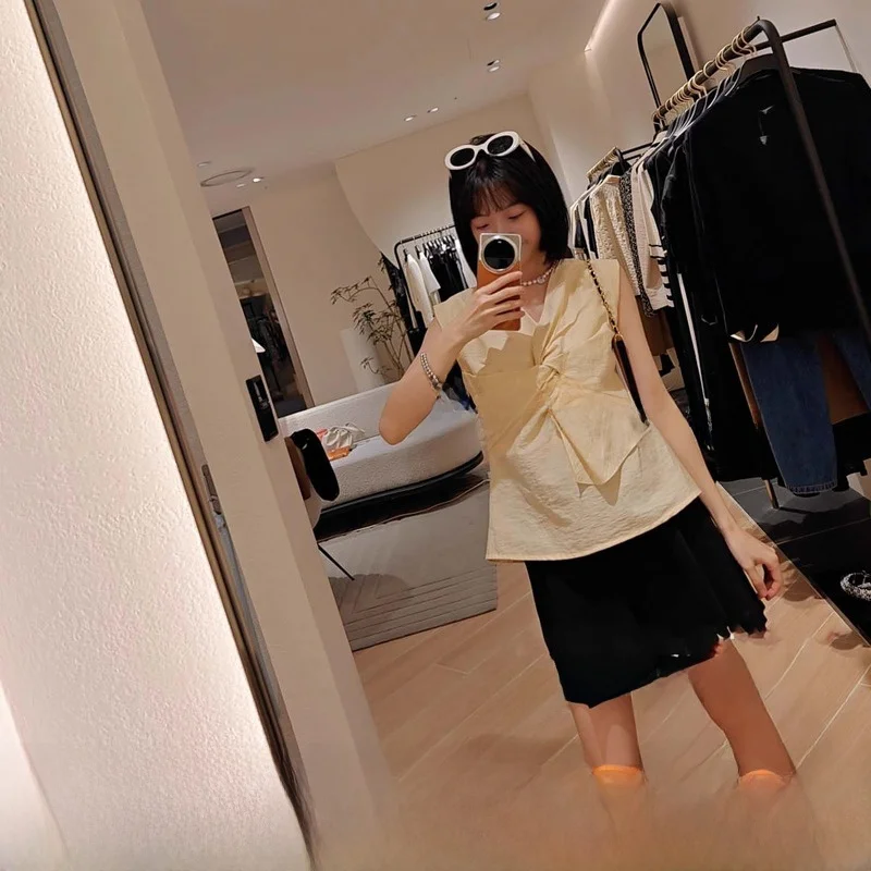 Super Beautiful Versatile Self-Kept Edition irt Small irt Commute Sle Korean Version Summer Season Zipper Gored Butterf...
Super Beautiful Versatile Self-Kept Edition irt Small irt Commute Sle Korean Version Summer Season Zipper Gored Butterf...