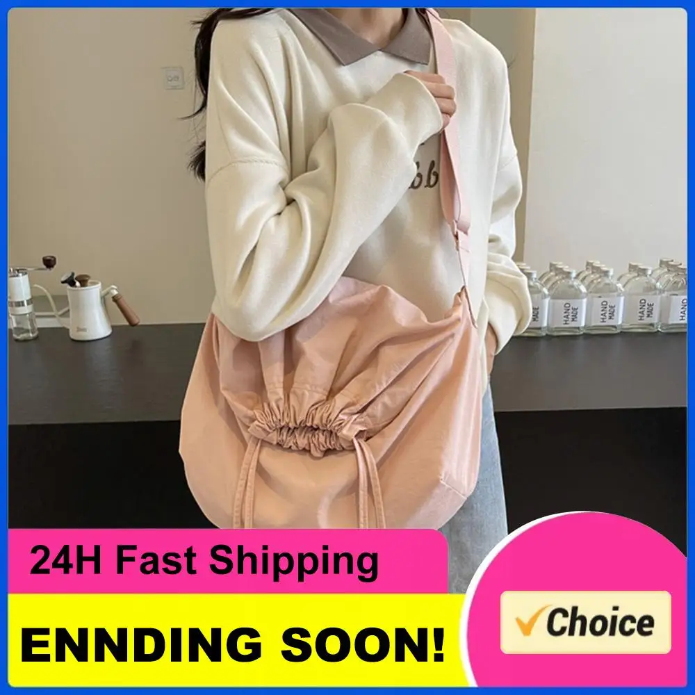 Women Drawstring Shoulder Bag Solid Color Drawstring Sling Bag Adjustable Strap Lightweight Shopping Bag Girls Outdoor Bag
Women Drawstring Shoulder Bag Solid Color Drawstring Sling Bag Adjustable Strap Lightweight Shopping Bag Girls Outdoor Bag