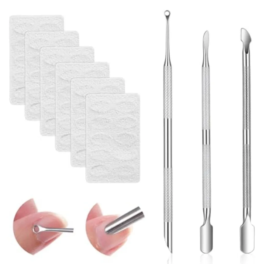 Cuticle Remover Tool, Stainless Steel Cuticle Pusher Set Dual Ended Manicure Tool with Replacement Sandpaper Sheets Metal Cutic
Cuticle Remover Tool, Stainless Steel Cuticle Pusher Set Dual Ended Manicure Tool with Replacement Sandpaper Sheets Metal Cutic