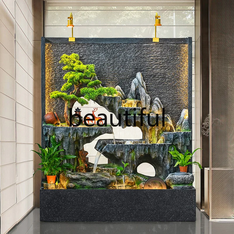 Water curtain wall, flowing water screen, lucky ornament, living room entrance floor decoration, indoor rockery
Water curtain wall, flowing water screen, lucky ornament, living room entrance floor decoration, indoor rockery