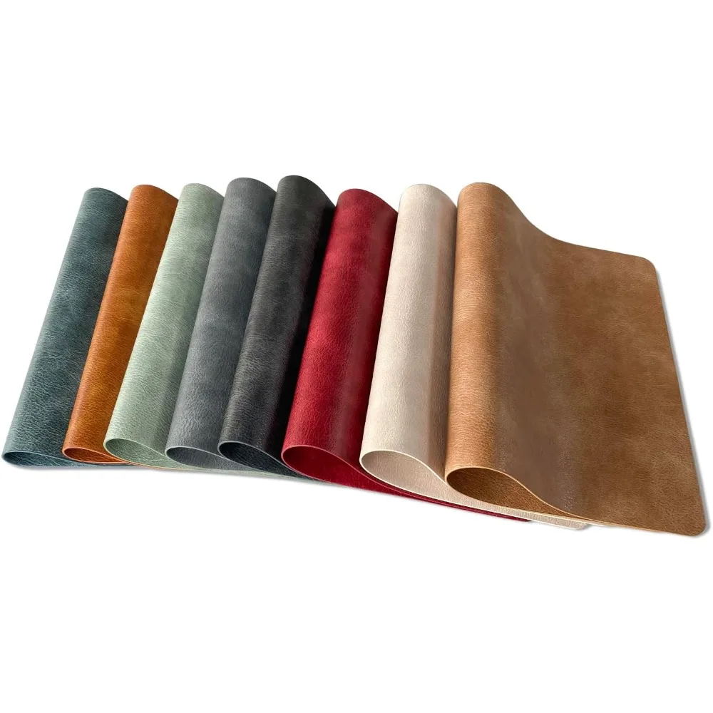 Heat Resistant Cowhide Pattern PU Leather Placemats Set of 8 for Kitchen Tables - Waterproof and Wipeable
Heat Resistant Cowhide Pattern PU Leather Placemats Set of 8 for Kitchen Tables - Waterproof and Wipeable