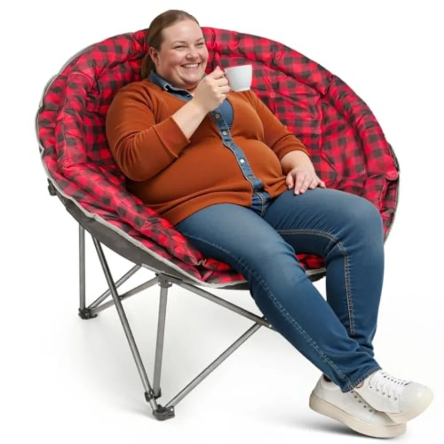 Outdoor camping chair for adults: oversized XXL folding round design heavy-duty steel frame black color supports 200 kg super c
Outdoor camping chair for adults: oversized XXL folding round design heavy-duty steel frame black color supports 200 kg super c