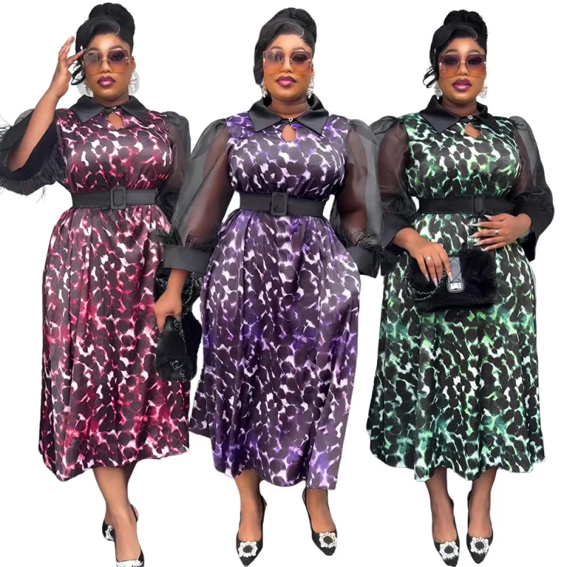 2026 New African Women's Plus Size Traditional Clothing Luxury Abayas Robe Muslim Sleeve Black Feather Collar Printed Dress
2026 New African Women's Plus Size Traditional Clothing Luxury Abayas Robe Muslim Sleeve Black Feather Collar Printed Dress