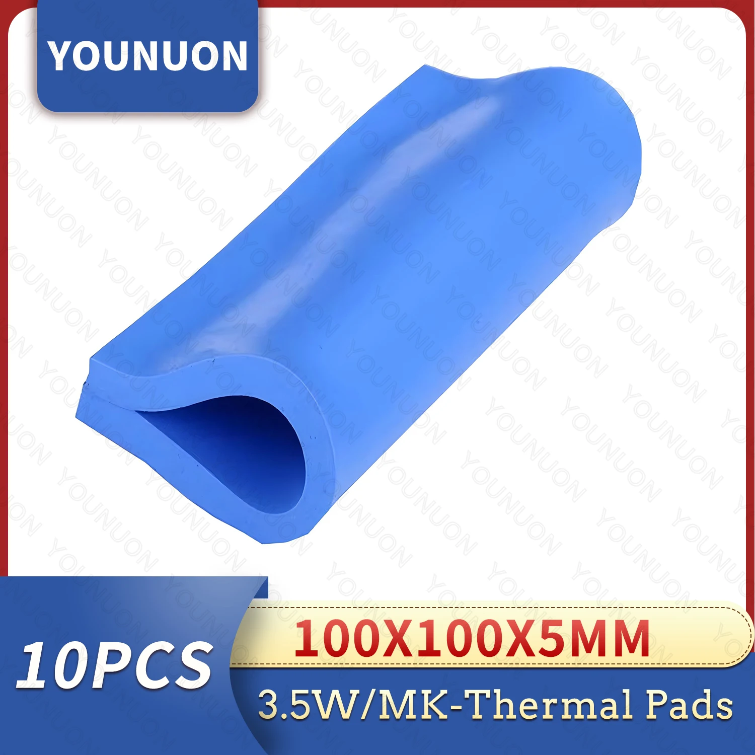 10 шт. YOUNUON 100x100 мм 5 мм термопрокладка 100*100*5 мм радиатор процессора охлаждающий проводящий силиконовый термопрокладка белый
10 шт. YOUNUON 100x100 мм 5 мм термопрокладка 100*100*5 мм радиатор процессора охлаждающий проводящий силиконовый термопрокладка белый