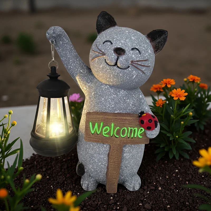 10 Inch Solar for cat Garden Statue with Led Lantern Summer Outdoor Decorations for Home Outside, Garden Decor Resin Kitten Figurine Light Waterproof IP44 for Porch Yard Patio Shed Lawn Flowerpot, Housewarming Gifts for home Decor for Cats Lovers
10 Inch Solar for cat Garden Statue with Led Lantern Summer Outdoor Decorations for Home Outside, Garden Decor Resin Kitten Figurine Light Waterproof IP44 for Porch Yard Patio Shed Lawn Flowerpot, Housewarming Gifts for home Decor for Cats Lovers