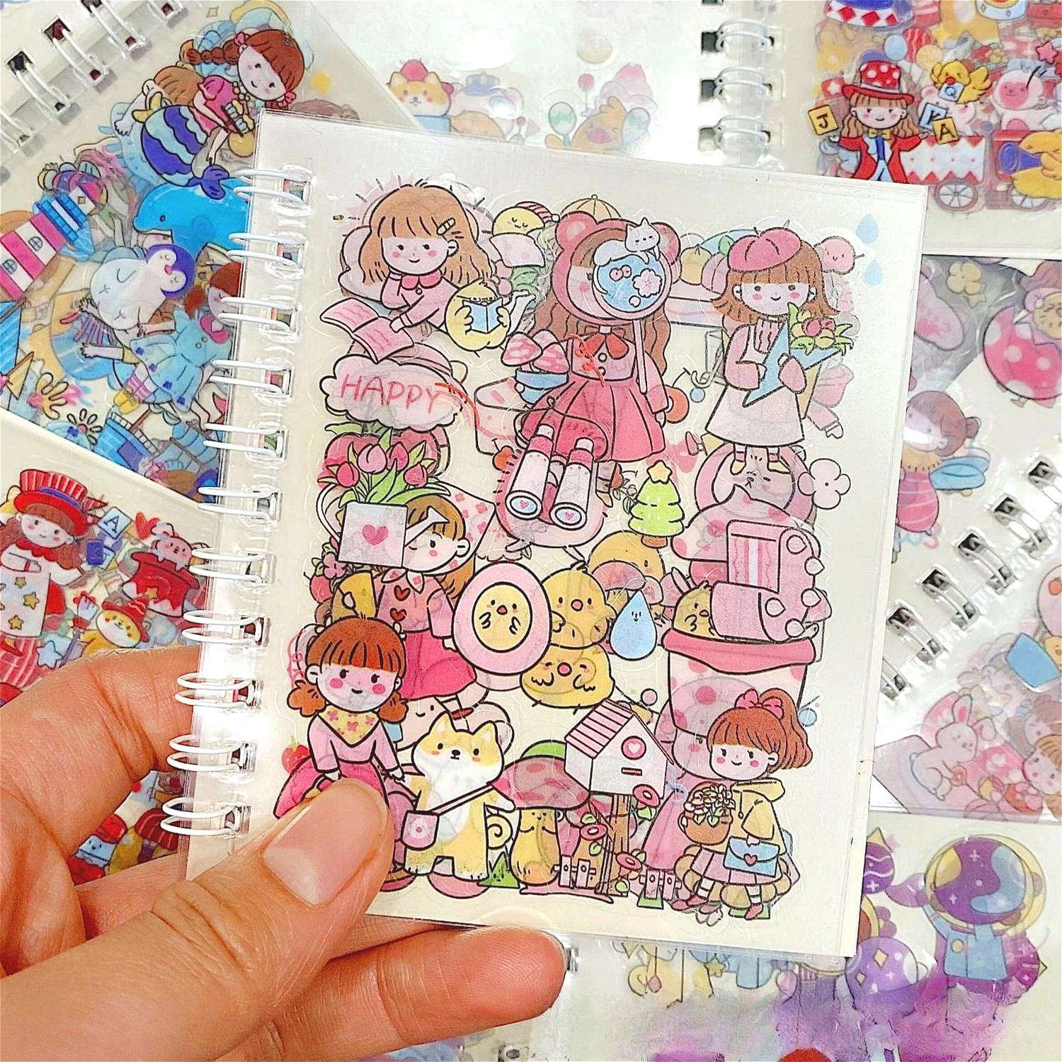 Cute Cartoon Sticker Book PET Waterproof DIY Kawaii Handbook Scrapbooking Journal Deco Stickers for Calendar Photo Frame
Cute Cartoon Sticker Book PET Waterproof DIY Kawaii Handbook Scrapbooking Journal Deco Stickers for Calendar Photo Frame