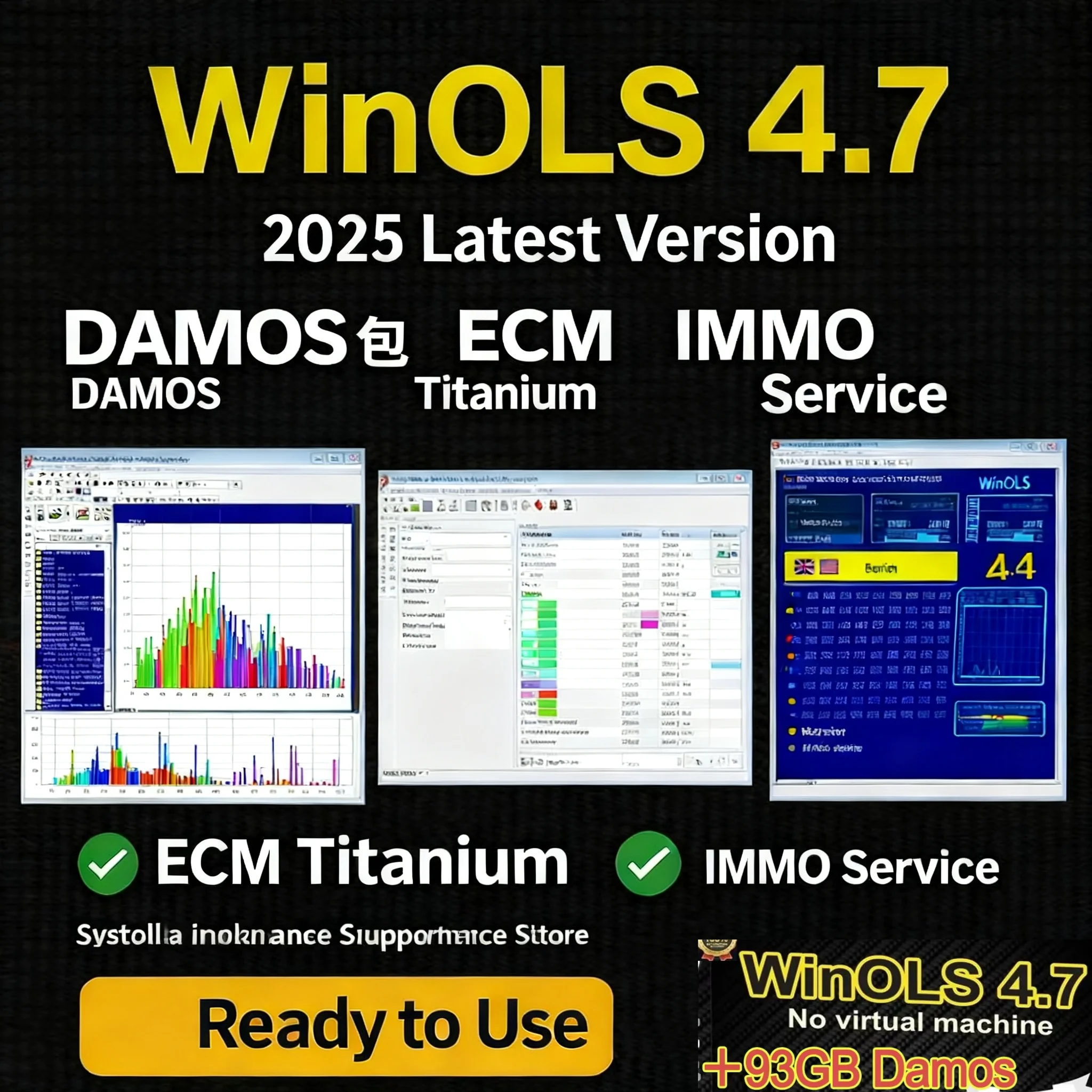 Winols 4.7 + ECM TITANIUM 26100 ECU Programming Tool Software+ 93GB Damos Files + Immo Service Tool V1.2+Leaning Video Guid 
Winols 4.7 + ECM TITANIUM 26100 ECU Programming Tool Software+ 93GB Damos Files + Immo Service Tool V1.2+Leaning Video Guid