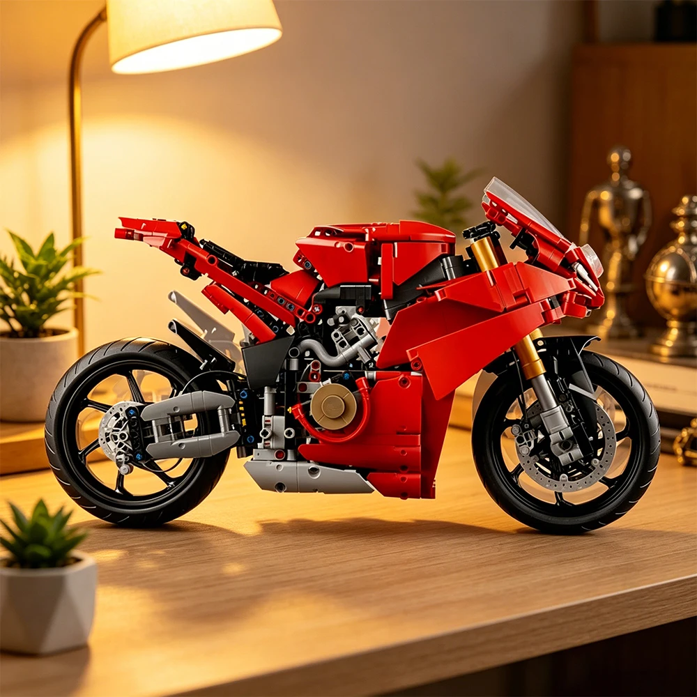 Popular toy technology venue racing red professional motorcycle model building blocks youth educational assembly toy gift
Popular toy technology venue racing red professional motorcycle model building blocks youth educational assembly toy gift