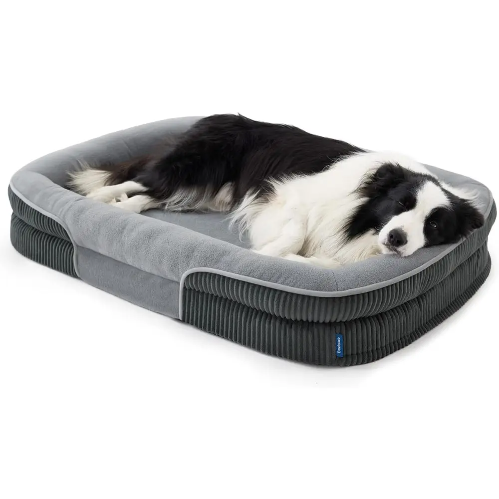 Large Orthopedic Dog Bed with 360° Bolster, Waterproof Washable Cover, Extra Large Comfort Sofa for Senior Dogs, Grey, 42
Large Orthopedic Dog Bed with 360° Bolster, Waterproof Washable Cover, Extra Large Comfort Sofa for Senior Dogs, Grey, 42