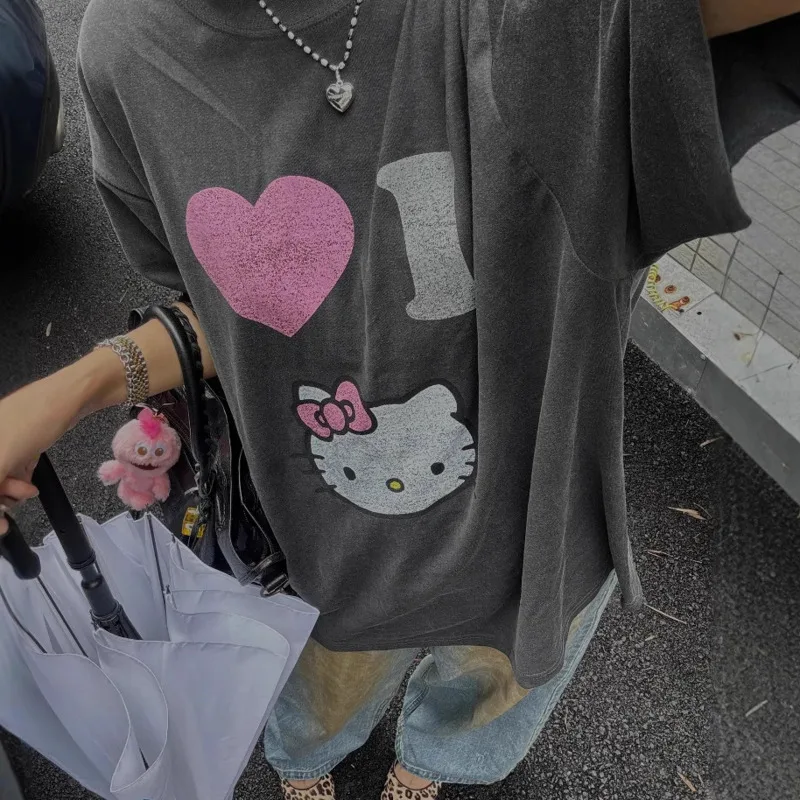 MINISO Cartoon Print Hello Kitty T-shirt Loose Casual Summer Short Sleeved Top Round Neck Cotton Breathable Comfortable Jersey
MINISO Cartoon Print Hello Kitty T-shirt Loose Casual Summer Short Sleeved Top Round Neck Cotton Breathable Comfortable Jersey