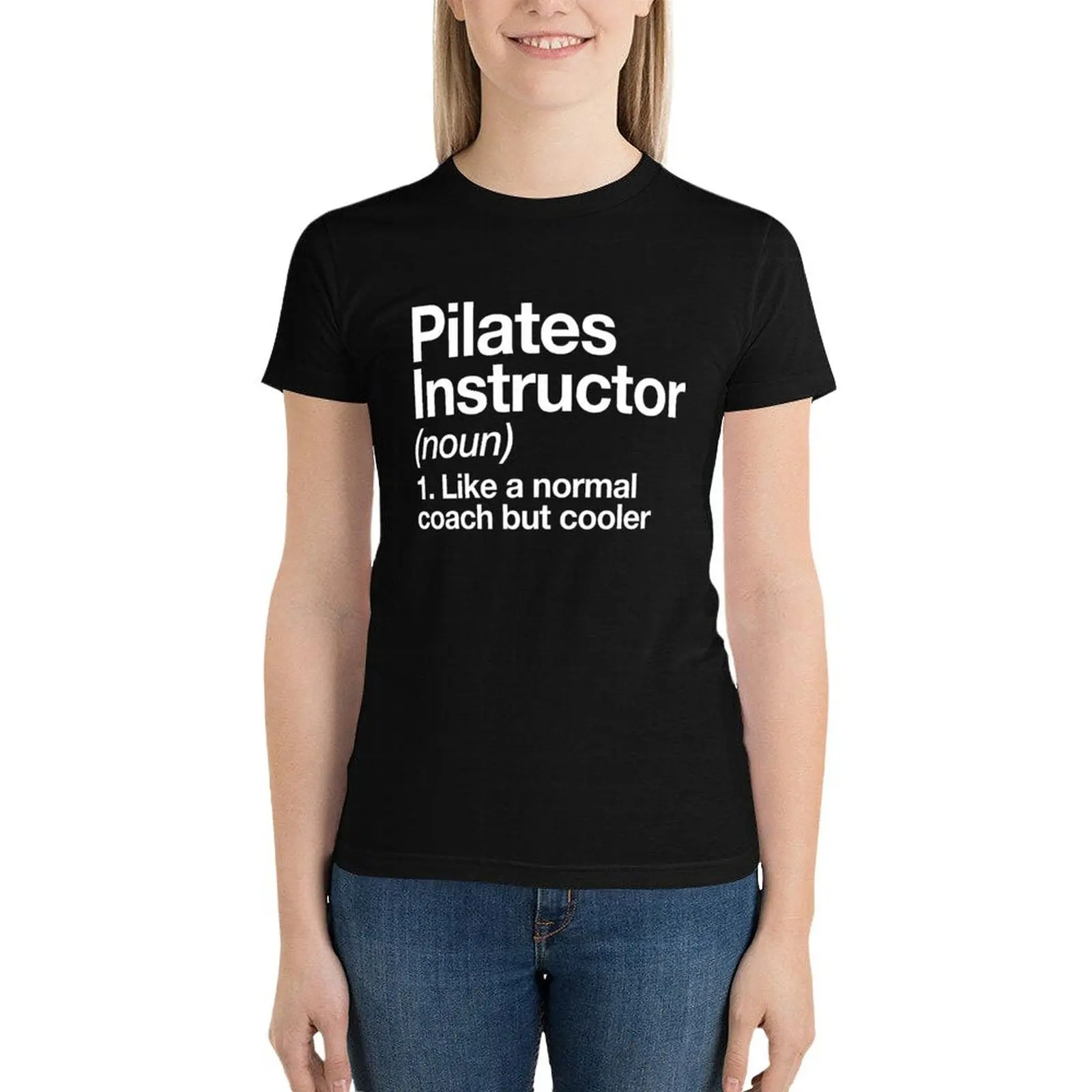 Pilates Instructor Funny Definition Trainer Gift Design T-Shirt cute clothes Female clothing summer top Women's t-shirt
Pilates Instructor Funny Definition Trainer Gift Design T-Shirt cute clothes Female clothing summer top Women's t-shirt