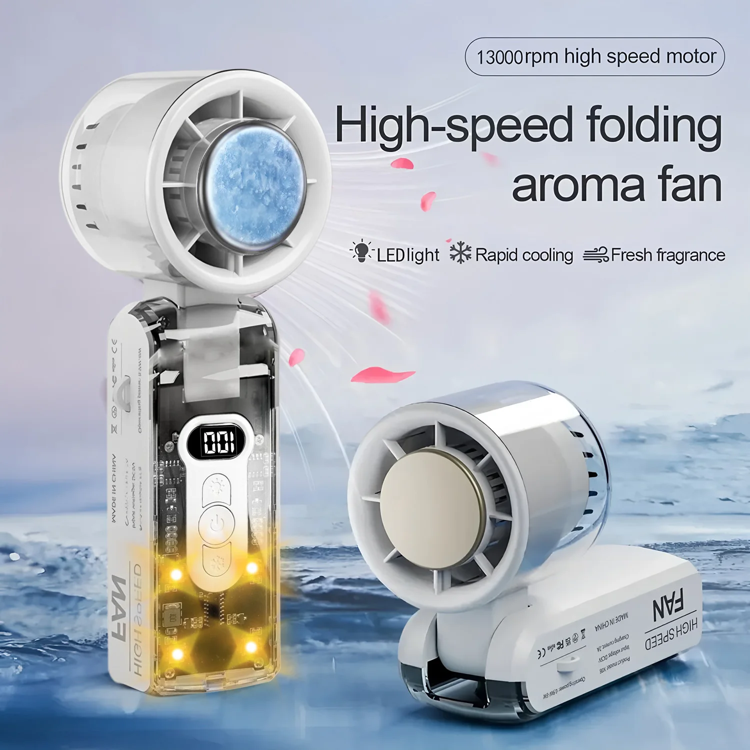 Portable Mini Handheld Fan with LED Display Semiconductor Refrigeration 100 Speeds USB Rechargeable Battery Outdoor Fan
Portable Mini Handheld Fan with LED Display Semiconductor Refrigeration 100 Speeds USB Rechargeable Battery Outdoor Fan