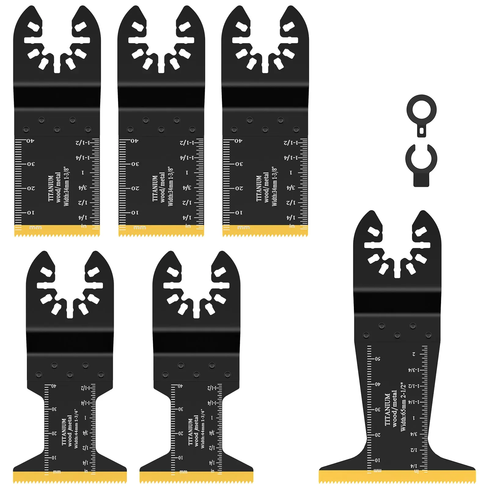 6Pcs Oscillating Saw Blade with Tooth Titanium Coated Multitool Metal Wood Cutting Saw Blade Universal Interface System Power
6Pcs Oscillating Saw Blade with Tooth Titanium Coated Multitool Metal Wood Cutting Saw Blade Universal Interface System Power