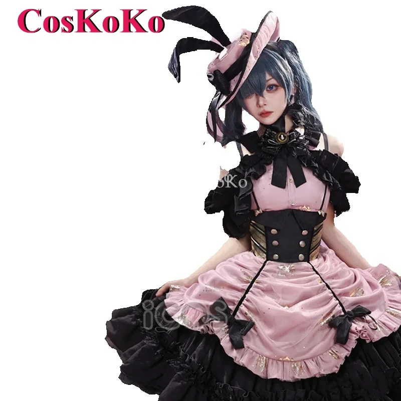 CosKoKo Ciel Phantomhive Cosplay Costumes Anime Black Butler Cafe Sweet Elegant Formal Dress Halloween Party Role Play Clothing
CosKoKo Ciel Phantomhive Cosplay Costumes Anime Black Butler Cafe Sweet Elegant Formal Dress Halloween Party Role Play Clothing