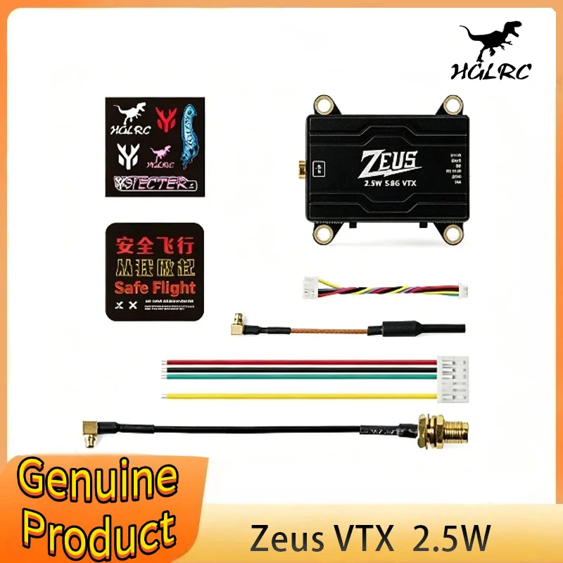 HGLRC ZEUS VTX 2.5W 5.8G 40CH 2500mW Image Transmission Adjustable CNC Shell Heat Dissipation 2-6S LIPO for FPV Long Range
HGLRC ZEUS VTX 2.5W 5.8G 40CH 2500mW Image Transmission Adjustable CNC Shell Heat Dissipation 2-6S LIPO for FPV Long Range