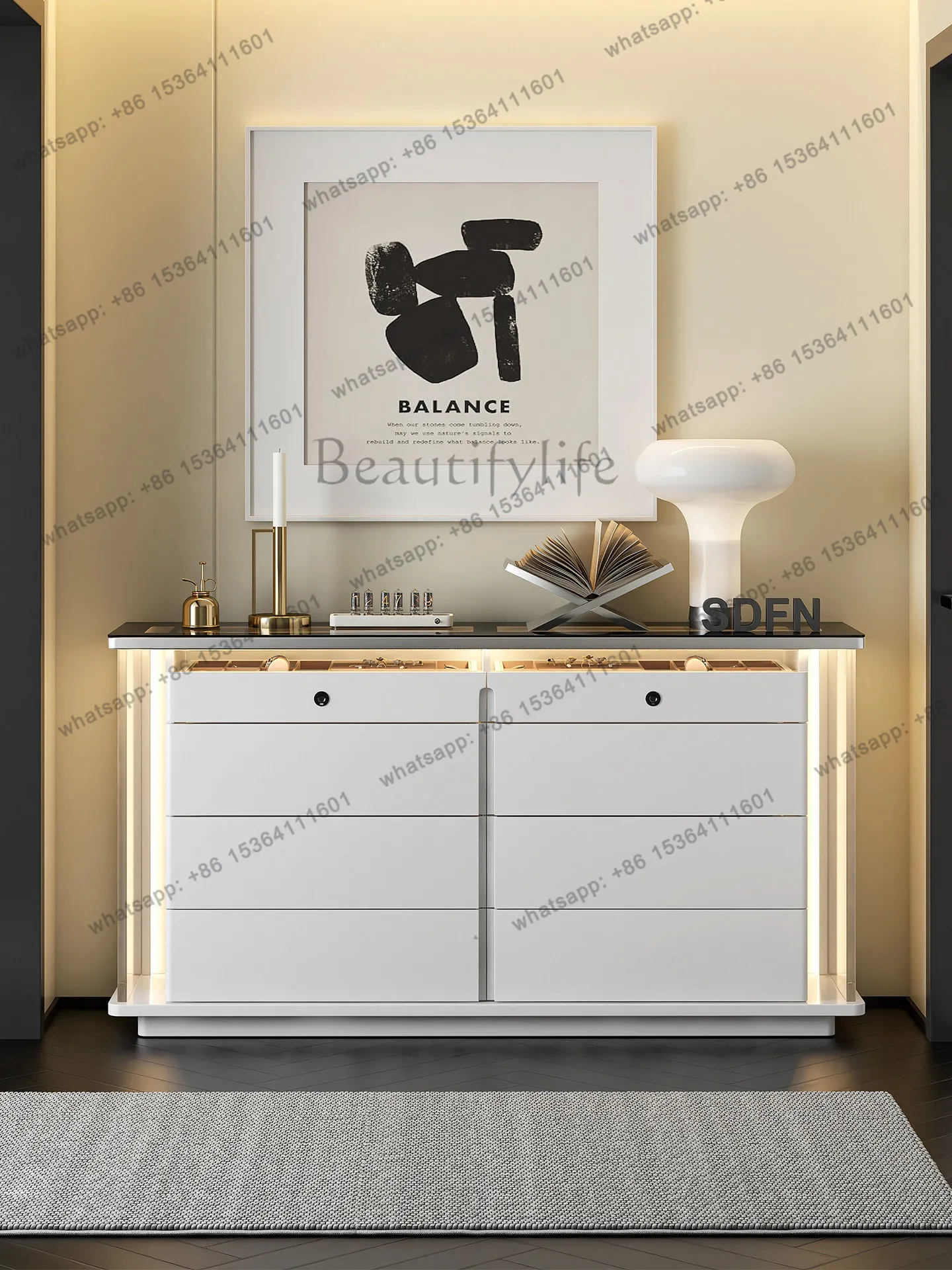 Italian all-solid wood bed tail eight-bucket cabinet acrylic jewelry storage jewelry integrated cabinet
Italian all-solid wood bed tail eight-bucket cabinet acrylic jewelry storage jewelry integrated cabinet