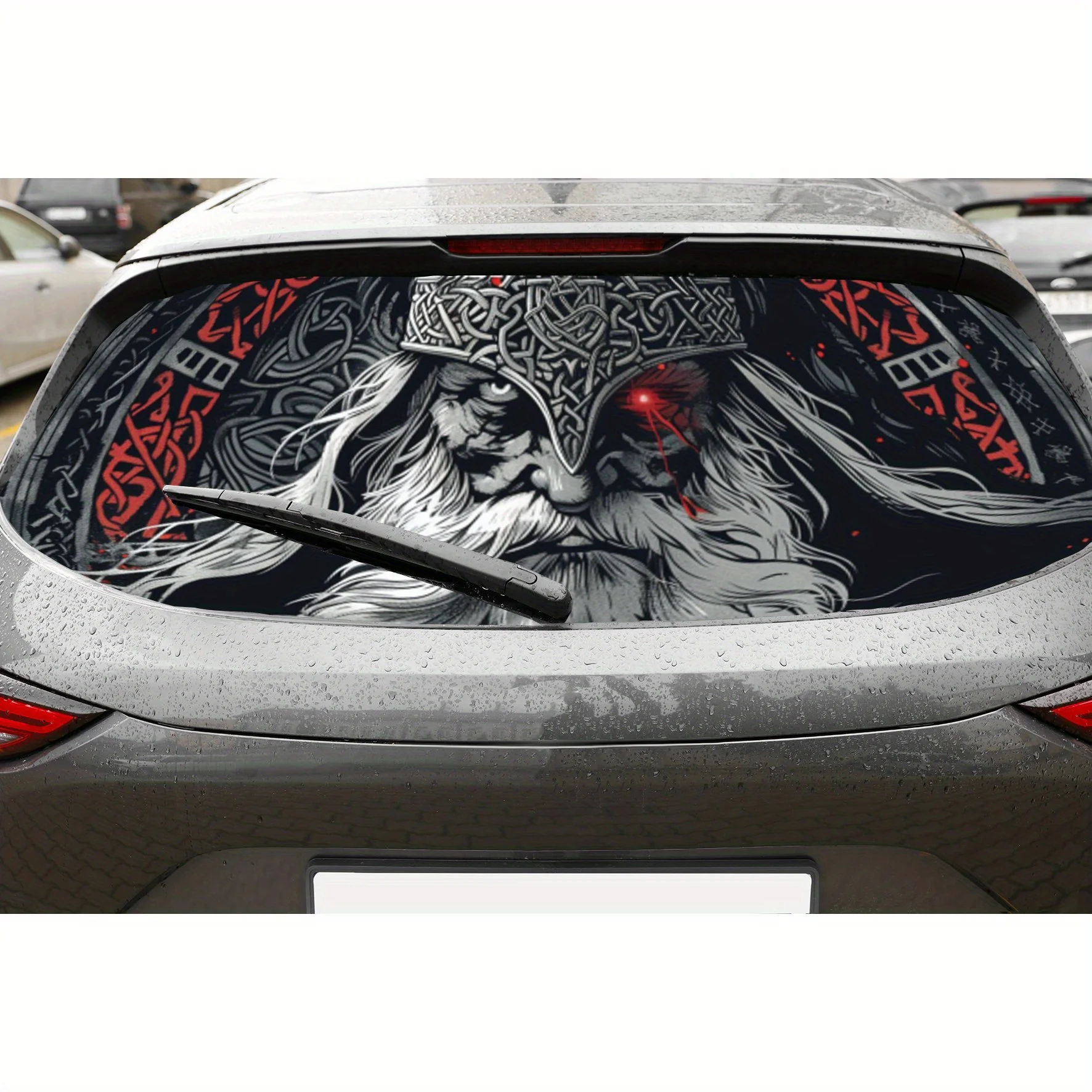 Viking Warrior PVC Perforated Car Vinyl Wraps, Privacy Enhancing Design for Rear Window, Car Rear Windshield Sticker for Most Tr
Viking Warrior PVC Perforated Car Vinyl Wraps, Privacy Enhancing Design for Rear Window, Car Rear Windshield Sticker for Most Tr