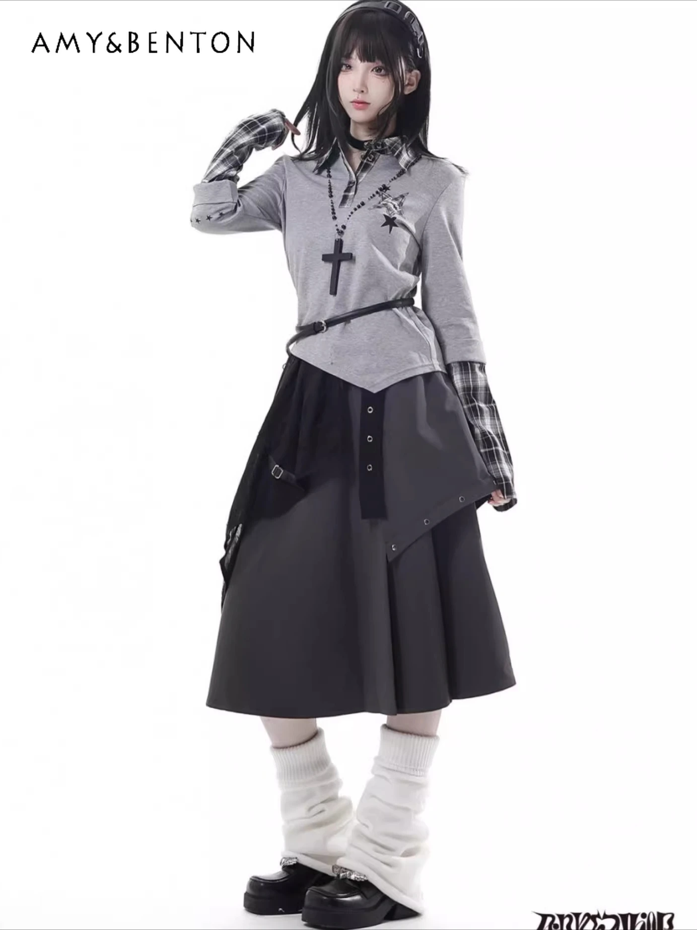 Harajuku Gothic Gray Plaid Color-Block College Style Sweet Versatile Casual Long Sleeve T-Shirt Cargo Pants Skirt Slim Sets
Harajuku Gothic Gray Plaid Color-Block College Style Sweet Versatile Casual Long Sleeve T-Shirt Cargo Pants Skirt Slim Sets