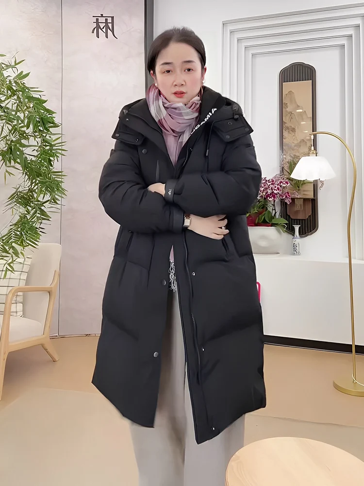 Women's Long Over-Knee Hooded down Jaet Thi Warm Casual Sle Polyester Fiber White Du down Filling Winter Coat
Women's Long Over-Knee Hooded down Jaet Thi Warm Casual Sle Polyester Fiber White Du down Filling Winter Coat