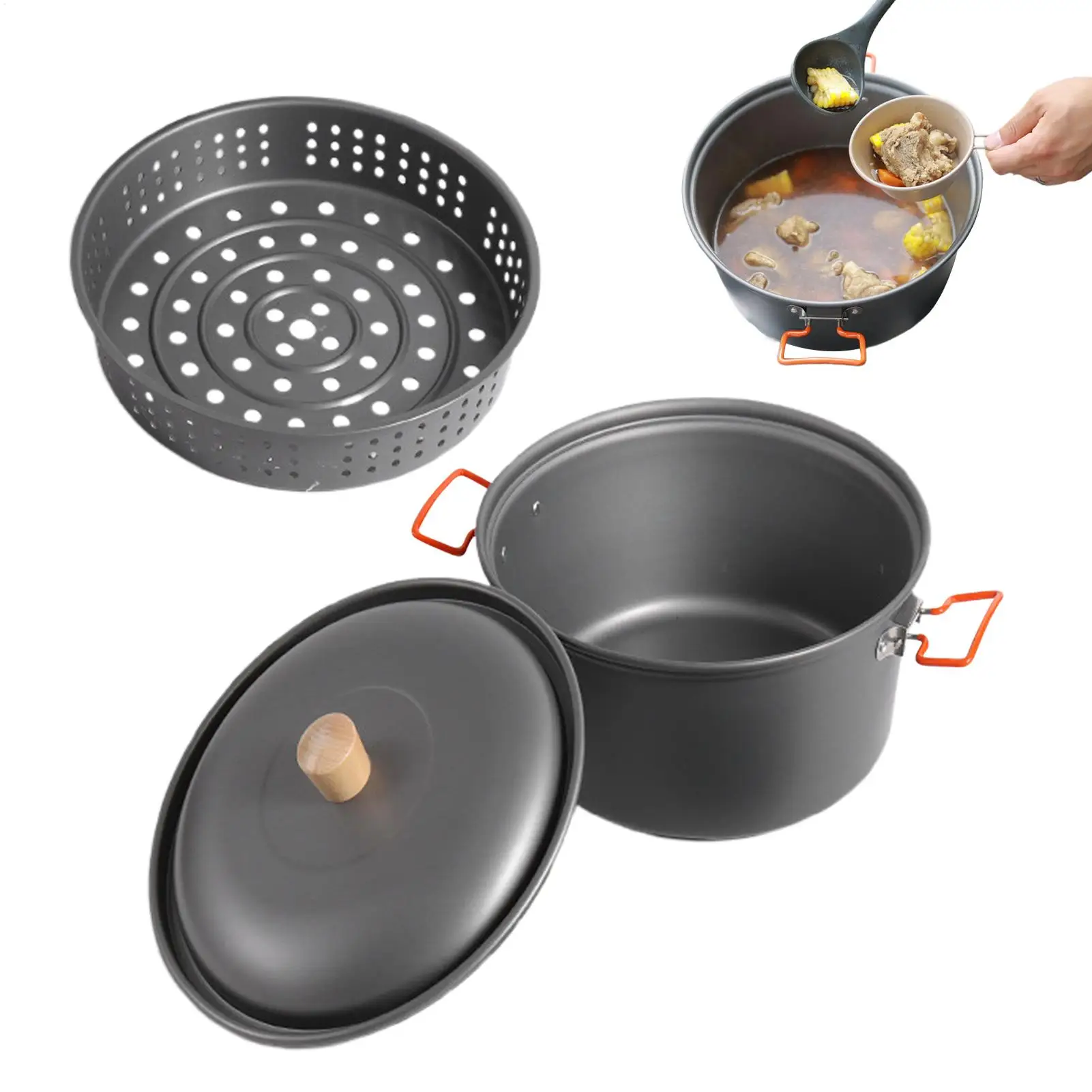 Camp Pot 7.5L Outdoor Camping Steaming and Cooking Pot Aluminum Alloy Heat-Resistant Camp Steamer Portable Picnic Gear
Camp Pot 7.5L Outdoor Camping Steaming and Cooking Pot Aluminum Alloy Heat-Resistant Camp Steamer Portable Picnic Gear