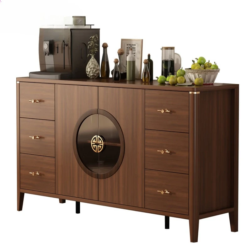 Solid wood frame dining side cabinet, modern simple living room against the wall wine cabinet
Solid wood frame dining side cabinet, modern simple living room against the wall wine cabinet