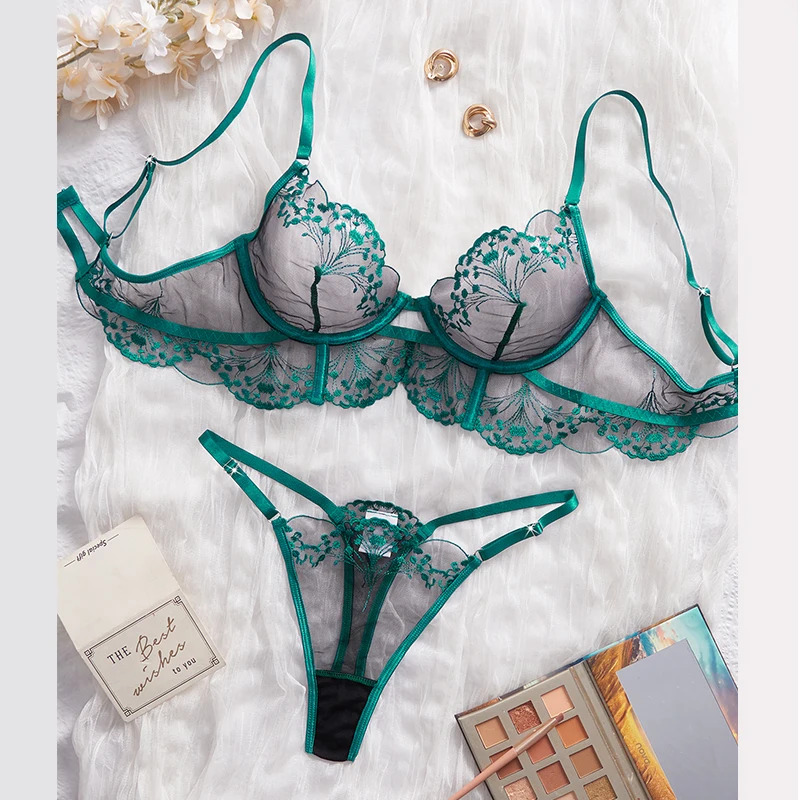 Women's Lingerie Sets Mesh Embroidery Ultra Thin Erotic Lingerie See Through Charming Bra and Panties Sets Fantasy Sexy Lingerie
Women's Lingerie Sets Mesh Embroidery Ultra Thin Erotic Lingerie See Through Charming Bra and Panties Sets Fantasy Sexy Lingerie