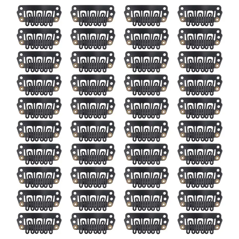 A38T-40Pcs U-Shaped Clamp For Hair Extensions Wig Clips DIY Comb Black Frame
A38T-40Pcs U-Shaped Clamp For Hair Extensions Wig Clips DIY Comb Black Frame