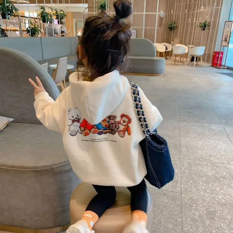 Girls' Autumn and Winter Clothes New Children's Fleece-Lined Sweater Hooded Baby Girl T-shirt Thickened Kids' Tops
Girls' Autumn and Winter Clothes New Children's Fleece-Lined Sweater Hooded Baby Girl T-shirt Thickened Kids' Tops