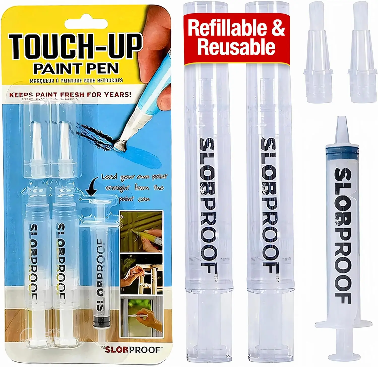 Mess-Free Refillable Touch-Up Paint Pen, Precise Application, DIY Home Improvement, Pack of 2
Mess-Free Refillable Touch-Up Paint Pen, Precise Application, DIY Home Improvement, Pack of 2
