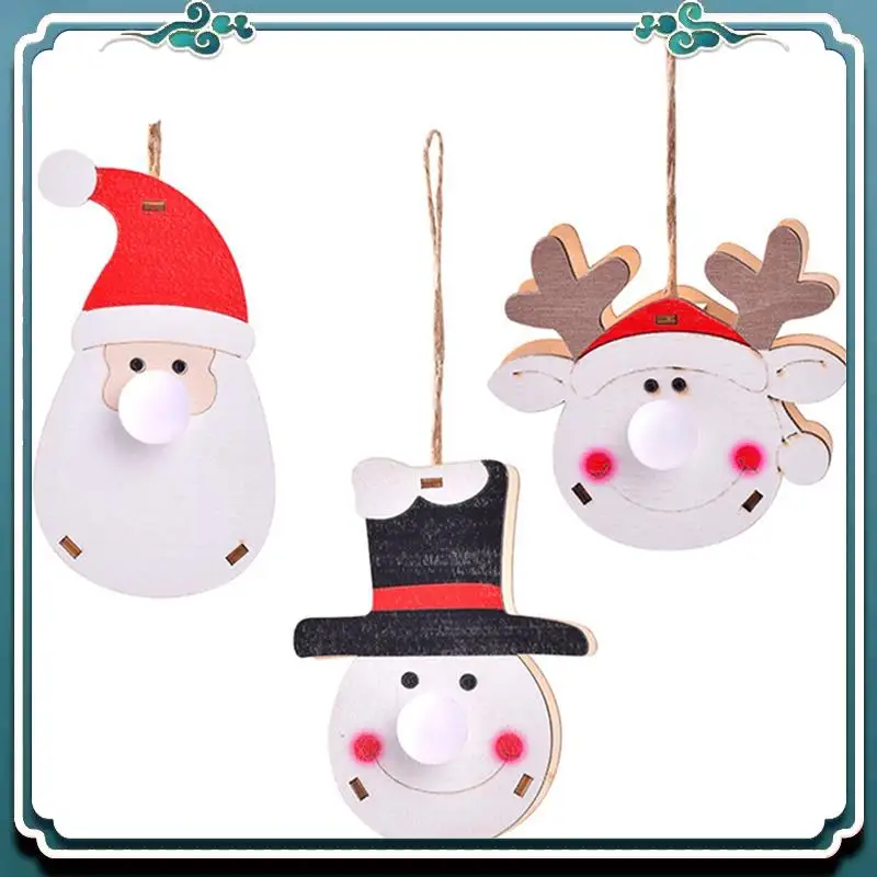 Ornaments Tree Lights Elk-Decor Hanging Light For Snowman-Pendants Wooden Cartoon Luminous Decor
Ornaments Tree Lights Elk-Decor Hanging Light For Snowman-Pendants Wooden Cartoon Luminous Decor