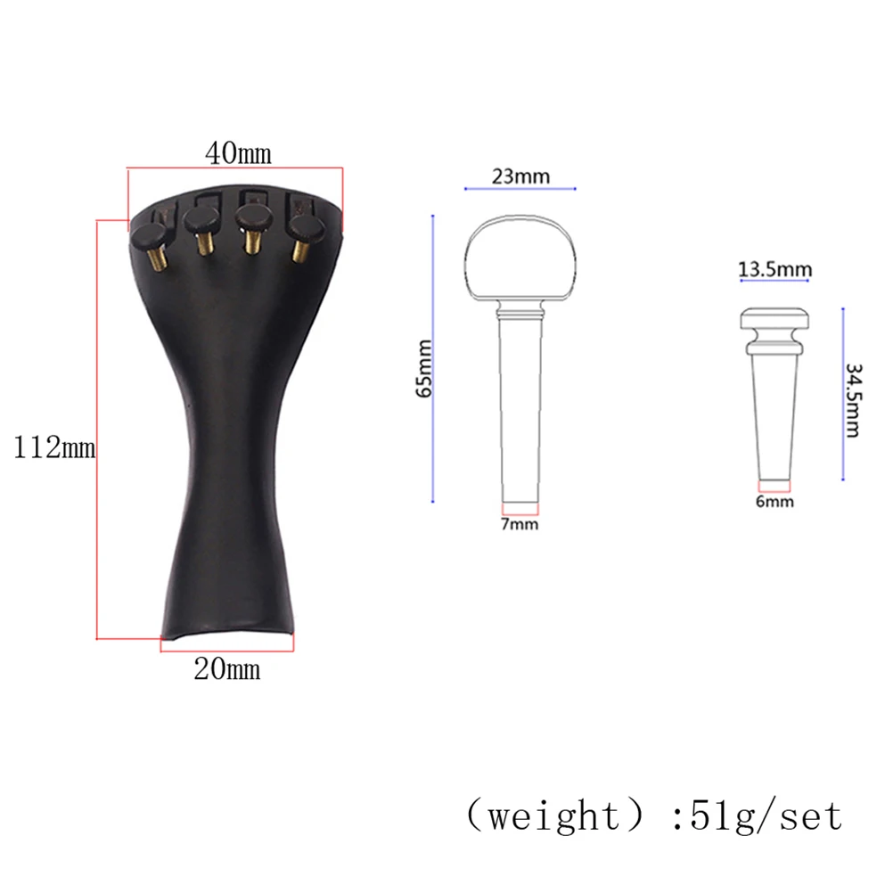 4 /4 Violin Accessories Equipment Tailpiece with Tuning Pegs Built-in Fine Tuners Metal
4 /4 Violin Accessories Equipment Tailpiece with Tuning Pegs Built-in Fine Tuners Metal
