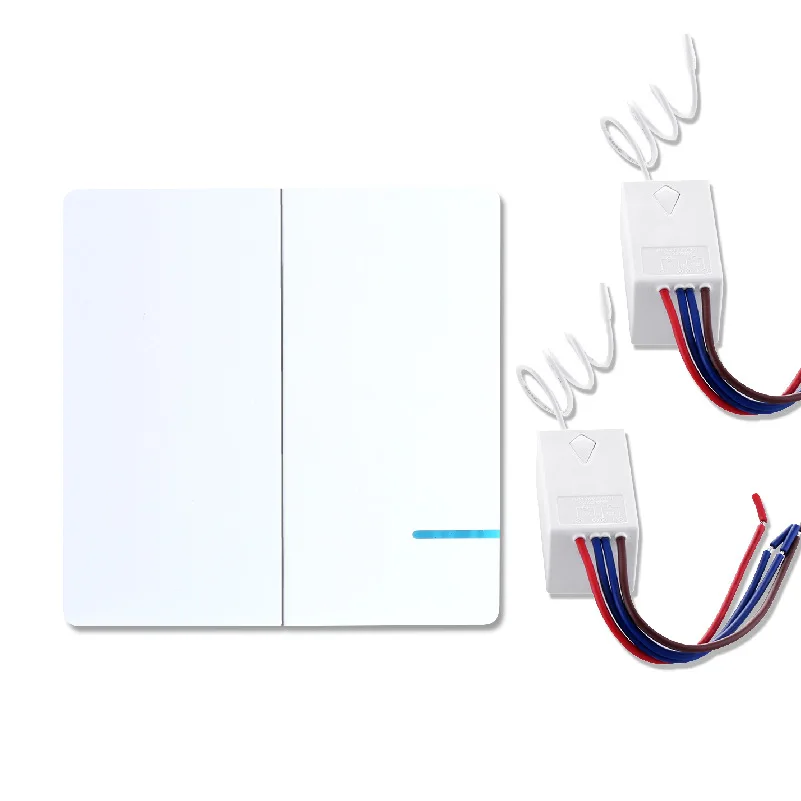 86 Type Modern Wireless Remote Control Switch Long-Distance Intelligent Two-Button Wireless Switch Safe Without Wiring
86 Type Modern Wireless Remote Control Switch Long-Distance Intelligent Two-Button Wireless Switch Safe Without Wiring