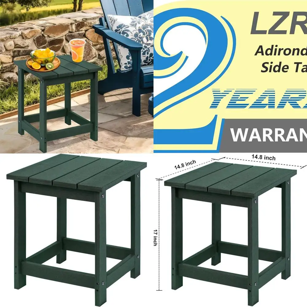 Уличный композитный приставной столик для патио, устойчивый к атмосферным воздействиям, простой в уходе, подходит для двора и зоны у бассейна, темно-зеленый
Уличный композитный приставной столик для патио, устойчивый к атмосферным воздействиям, простой в уходе, подходит для двора и зоны у бассейна, темно-зеленый