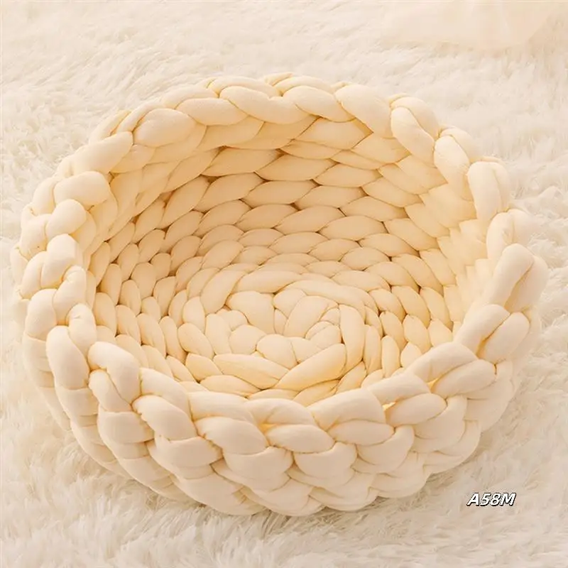 DIY Hand-Woven, Cotton-Filled Thick Yarn Pet Bed For All Seasons, Perfect For Cats & Dogs
DIY Hand-Woven, Cotton-Filled Thick Yarn Pet Bed For All Seasons, Perfect For Cats & Dogs