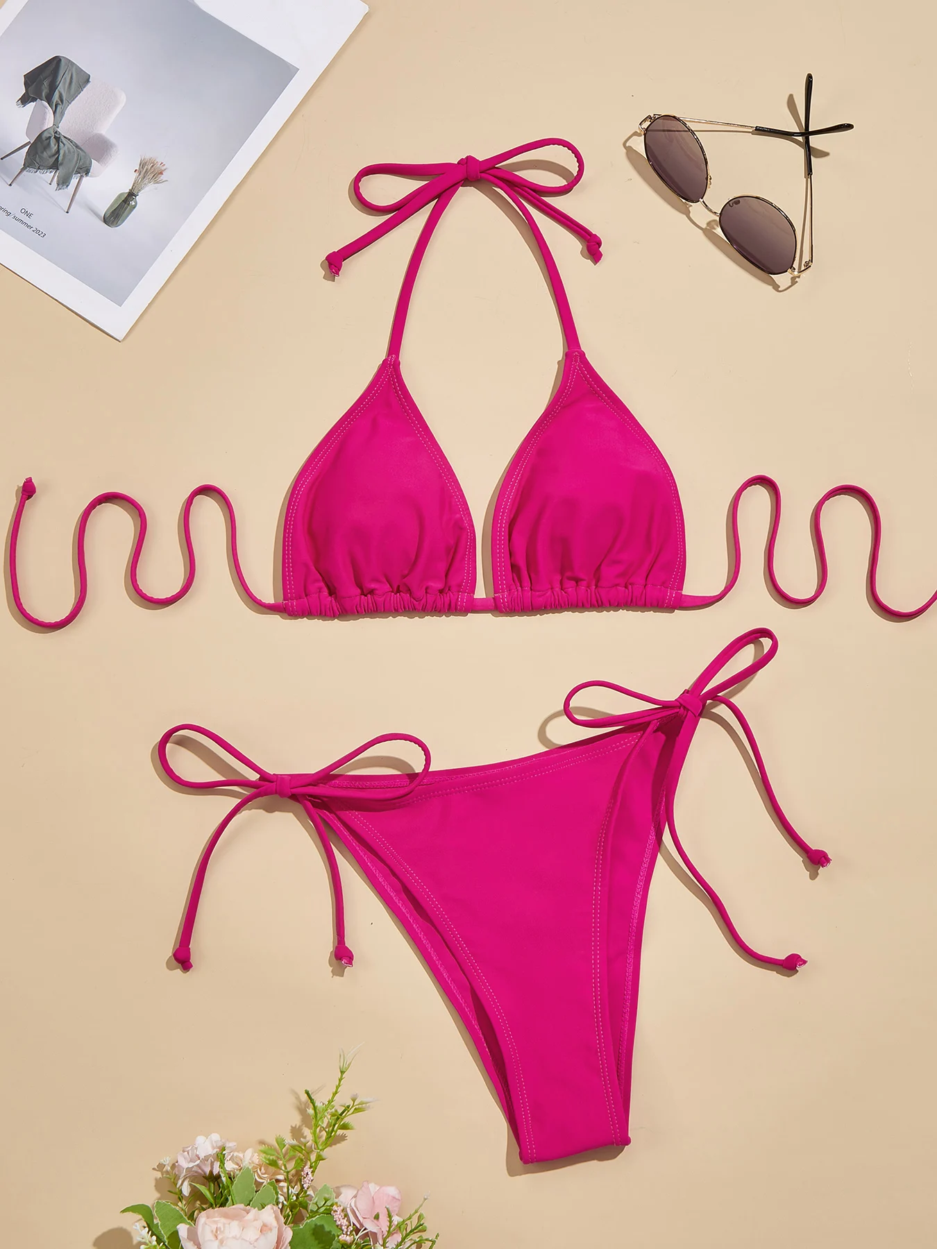 2Pcs Women's Bikini Set Strapless Bareback Design Red Swimsuit Sexy Solid Color Summer Swimwear Wrinkle Resistant for Ladies
2Pcs Women's Bikini Set Strapless Bareback Design Red Swimsuit Sexy Solid Color Summer Swimwear Wrinkle Resistant for Ladies