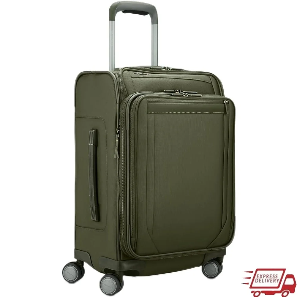 Expandable Softside Carry-on Luggage with Spinner Wheels Premium Steel Bearings Ergonomic Handle Water-resistant Nylon Hanger
Expandable Softside Carry-on Luggage with Spinner Wheels Premium Steel Bearings Ergonomic Handle Water-resistant Nylon Hanger